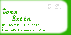 dora balla business card